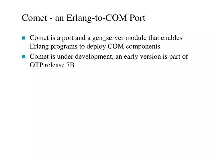 comet an erlang to com port