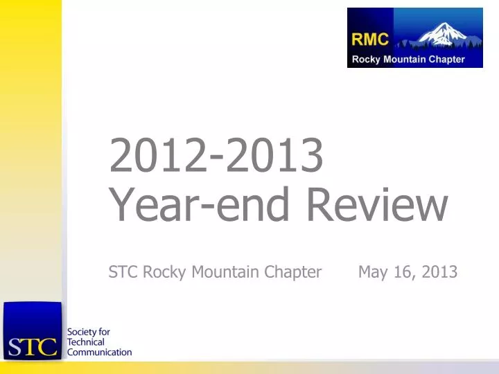 2012 2013 year end review