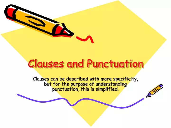 clauses and punctuation
