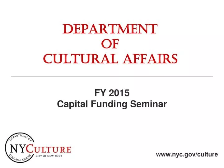 department of cultural affairs