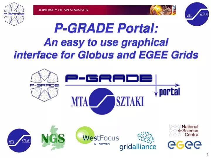 p grade portal an easy to use graphical interface for globus and egee grids