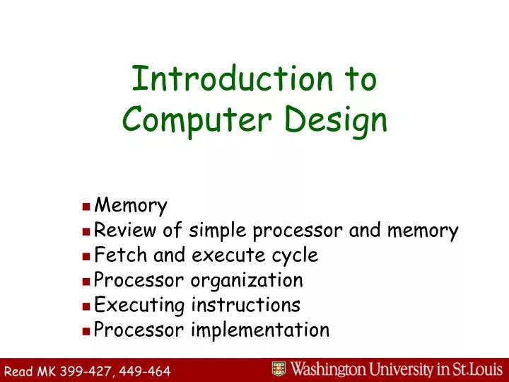 introduction to computer design