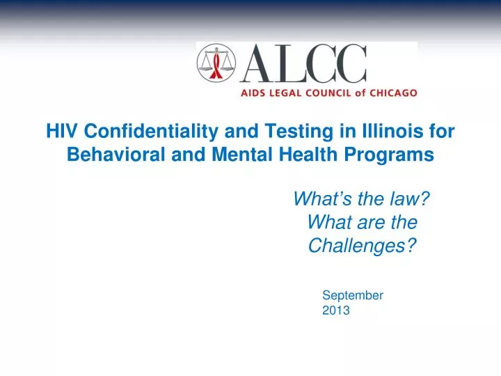 hiv confidentiality and testing in illinois for behavioral and mental health programs