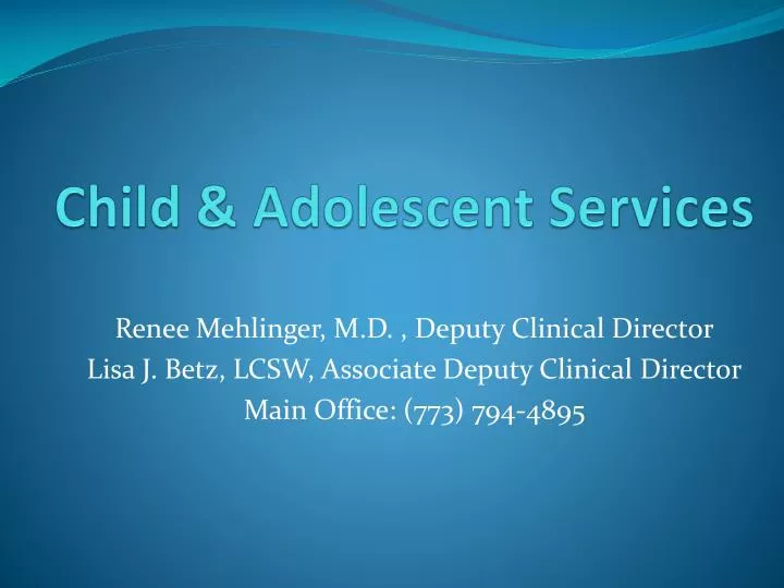 child adolescent services