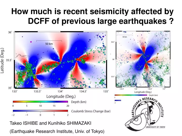 how much is recent seismicity affected by dcff of previous large earthquakes