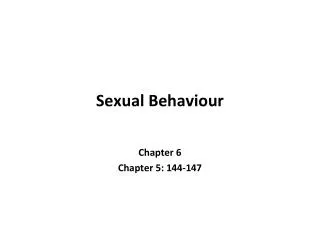 Sexual Behaviour
