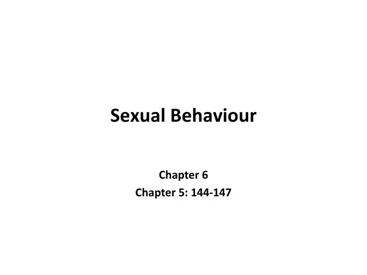 sexual behaviour