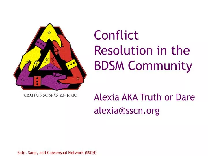 conflict resolution in the bdsm community