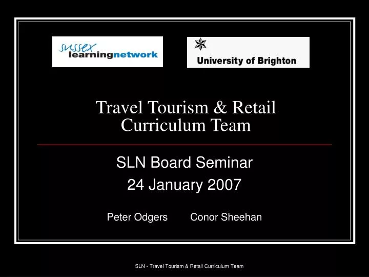 travel tourism retail curriculum team