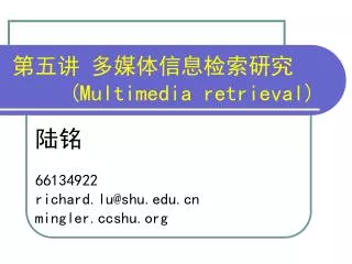 multimedia retrieval