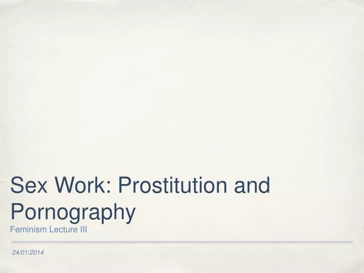 sex work prostitution and pornography