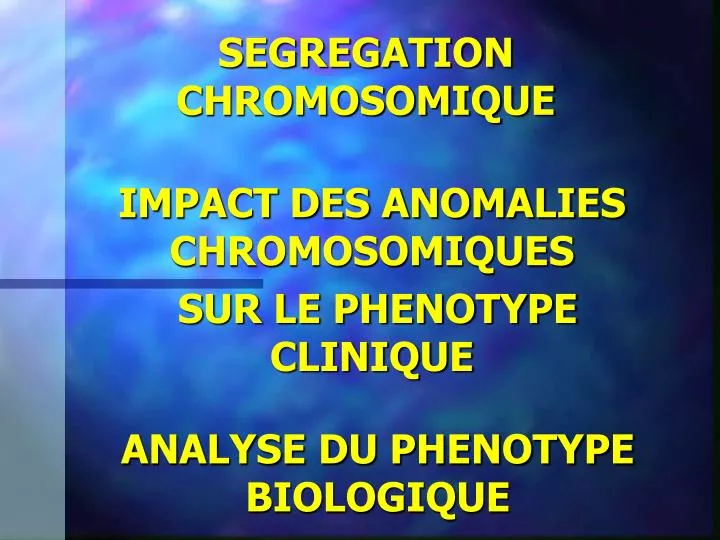 segregation chromosomique