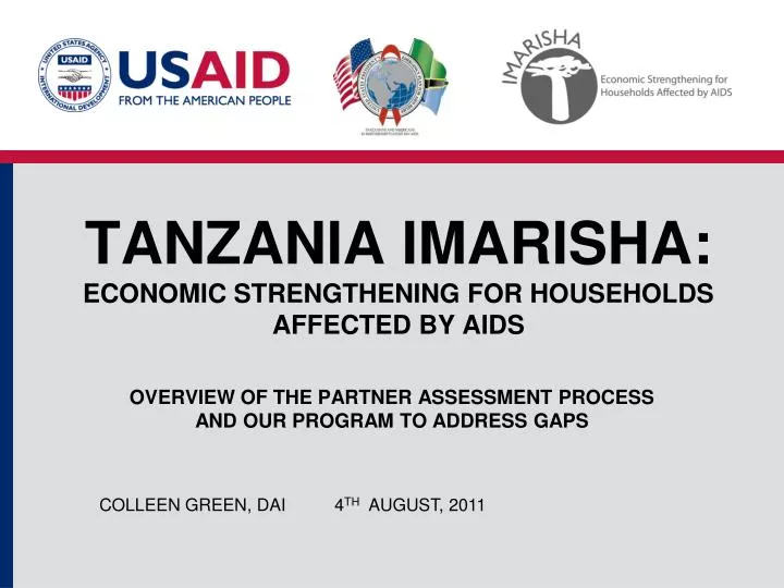 tanzania imarisha economic strengthening for households affected by aids