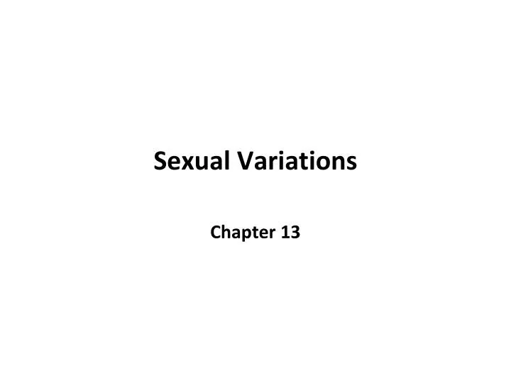 sexual variations