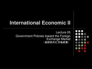 International Economic II