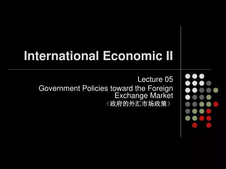 international economic ii