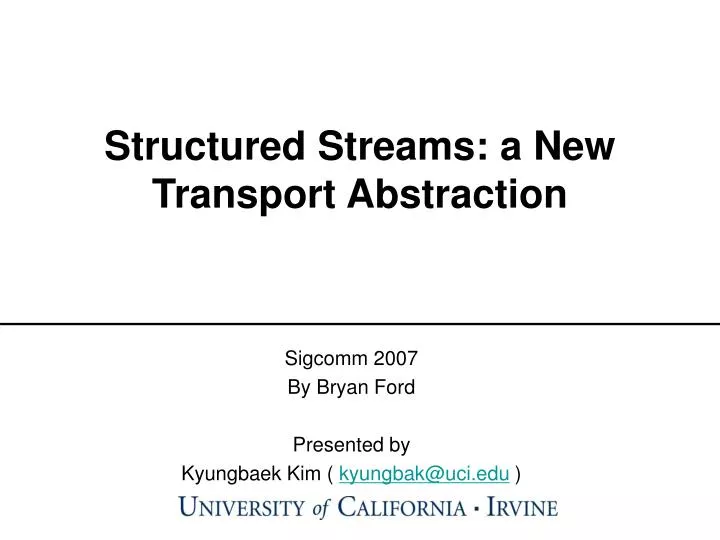 structured streams a new transport abstraction