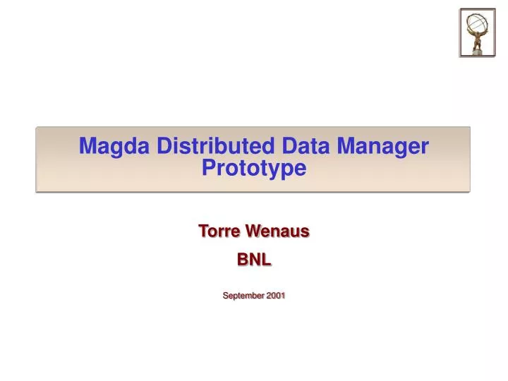 magda distributed data manager prototype