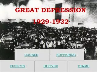 GREAT DEPRESSION 1929-1932