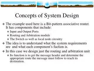 Concepts of System Design