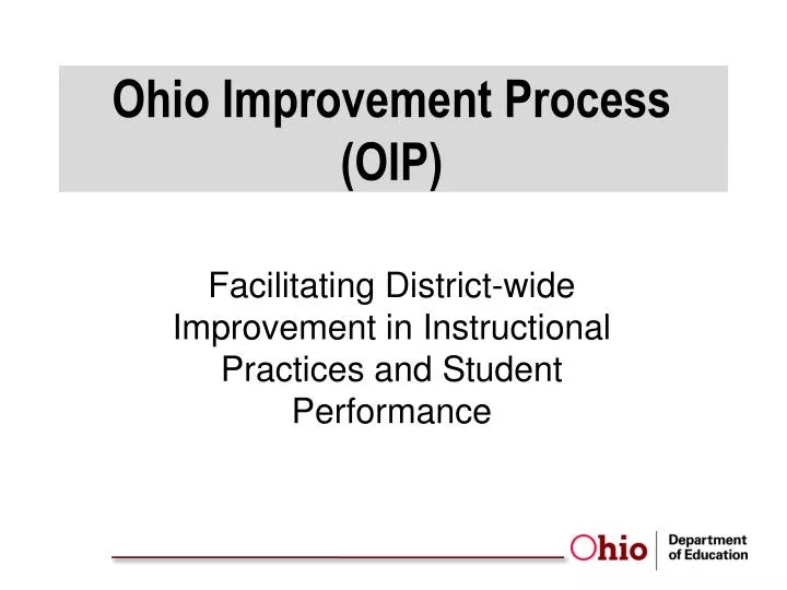 ohio improvement process oip