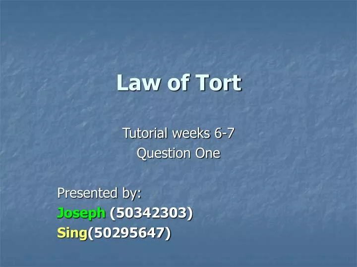 law of tort