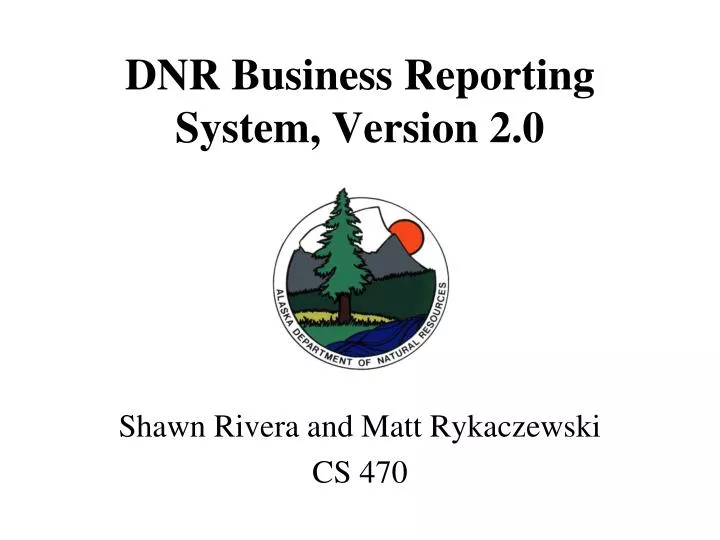 dnr business reporting system version 2 0