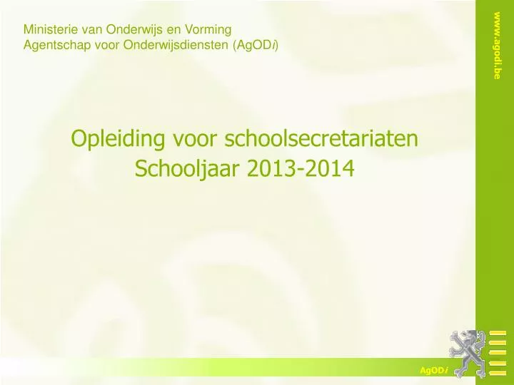 opleiding voor schoolsecretariaten schooljaar 2013 2014