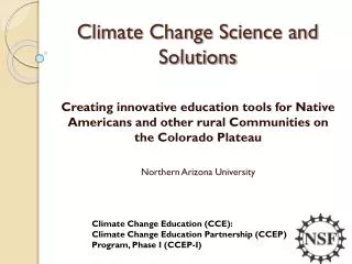 Climate Change Science and Solutions