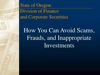 How You Can Avoid Scams, Frauds, and Inappropriate Investments