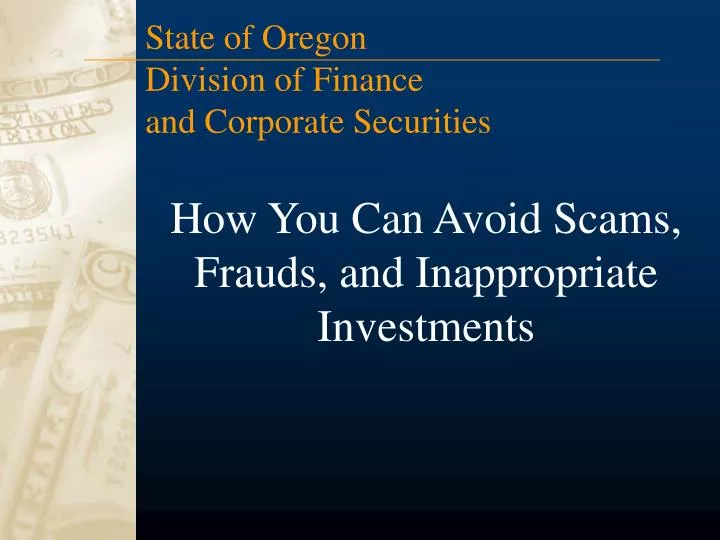 how you can avoid scams frauds and inappropriate investments