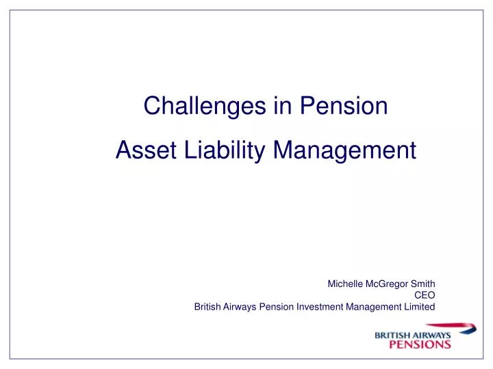 michelle mcgregor smith ceo british airways pension investment management limited