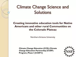 Climate Change Science and Solutions