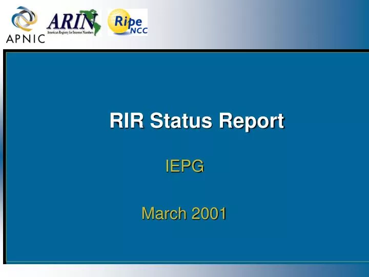 rir status report