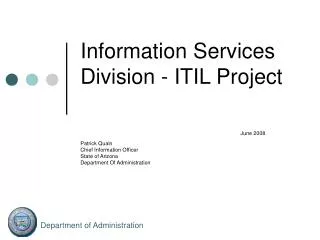 ITIL stands for I.T. Infrastructure Library