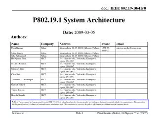 P802.19.1 System Architecture