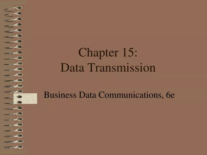 chapter 15 data transmission