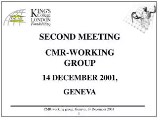 SECOND MEETING CMR-WORKING GROUP 14 DECEMBER 2001, GENEVA