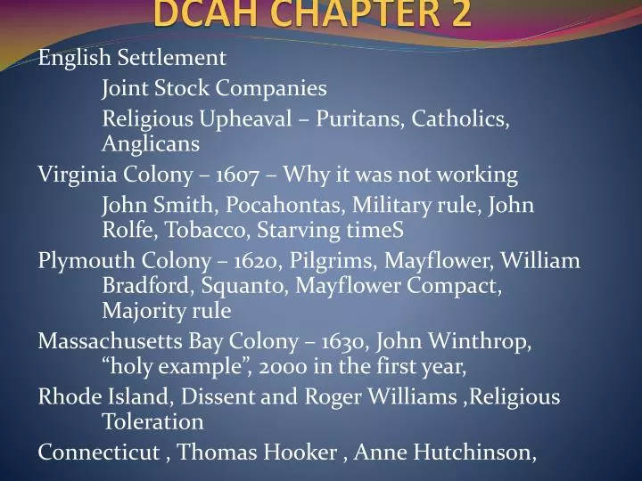 dcah chapter 2