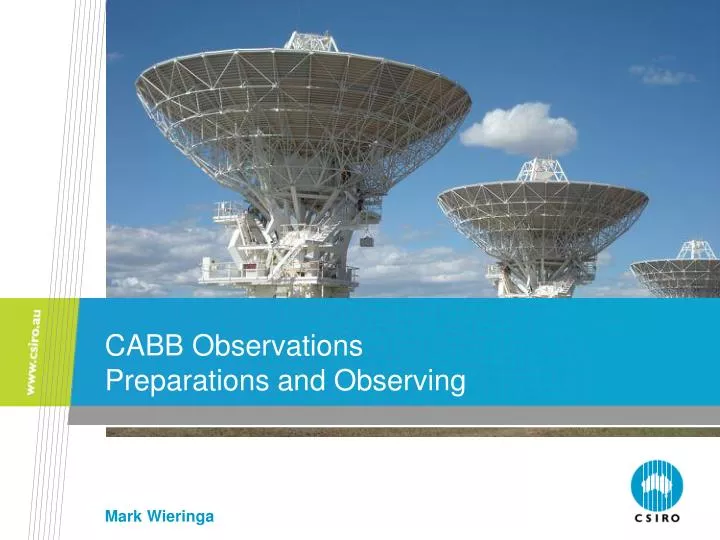 cabb observations preparations and observing