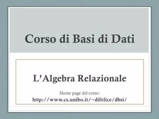corso di basi di dati