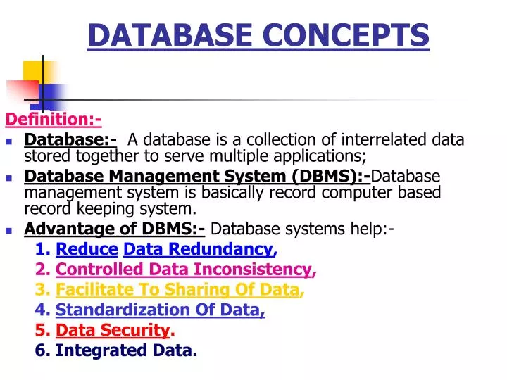 database concepts