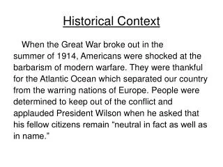 Historical Context