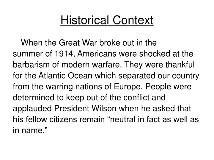 historical context