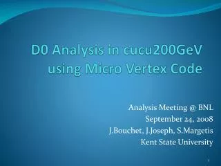 D0 Analysis in cucu200GeV using Micro Vertex Code