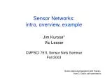 Sensor Networks: intro, overview, example - slide 1