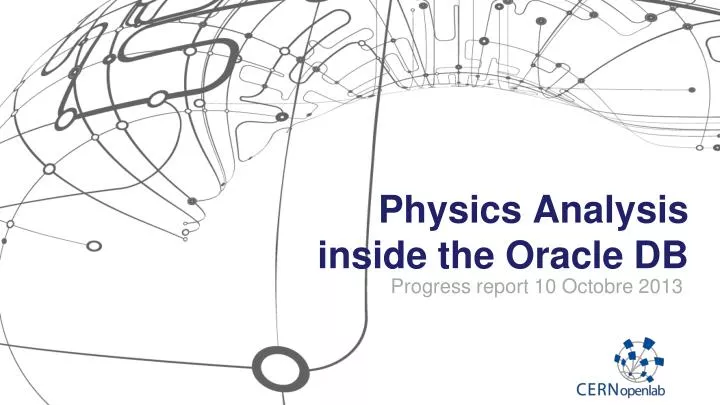 physics analysis inside the oracle db