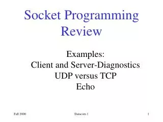 Socket Programming Review