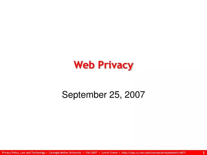 web privacy
