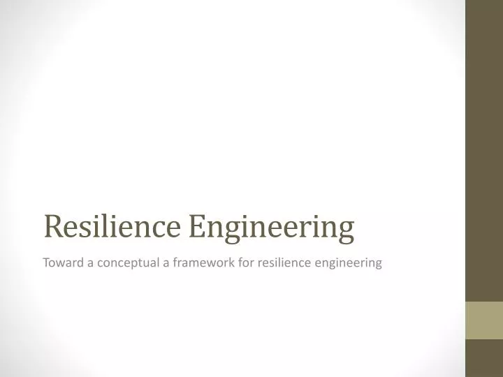 resilience engineering